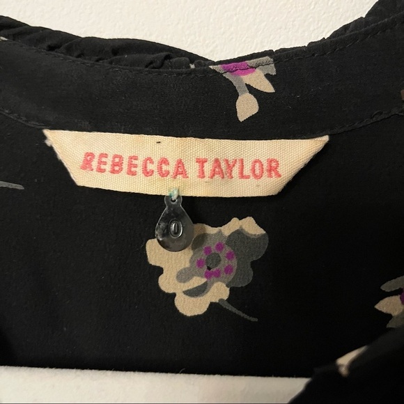 Rebecca Taylor Ghost Flower Floral Silk Mini Dress Size 0 - Picture 3 of 7